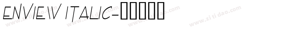 Enview Italic字体转换